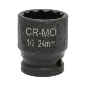 Cheie tubulara de impact bihexagonala 24mm, 38mm, patrat 1/2 inch Cr-Mo Breckner Germany