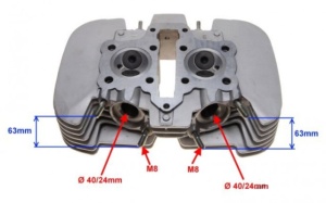 Chiulasa ATV Jialing 250cc (2 pistoane) - Img 3