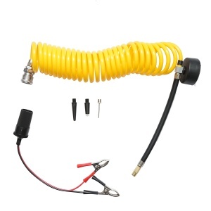 Compresor aer umflat roti 12V, 150PSI, 85l/min, 2 cilindrii, cablu 3m pentru priza bricheta auto - Img 5