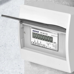 Contor trifazic ORNO OR-WE-520, 80A, certificare MID, 3 faze, 230V, clasa de masurare B, frecventa de impuls 800 imp/kWh, IP51, gri - Img 8