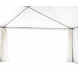 Cort evenimente pavilion tip pagoda 6x6m, alb impermeabil UV, acoperis PVC 950g/m2, cadru aluminiu 64x64x3mm - Img 9