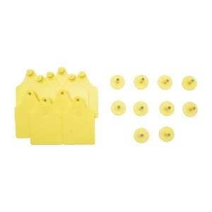 Crotalii neinscriptionate galbene 64x95mm pentru vaci Breckner Germany - Img 4