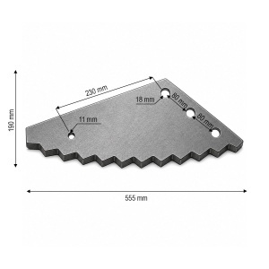 Cutit malaxor furaje Strautmann Verti Mix 13004, 15004, 18004, 21004, 555x190x8mm cod OEM 527527048 - Img 3