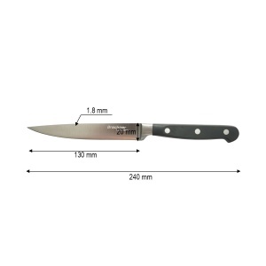 Cutit utilitar profesional 13cm, lama otel 5Cr15MoV, maner ABS negru Breckner Germany - Img 4