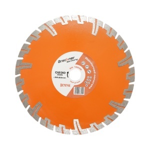 Disc diamantat turbo segmentat 230x22.23mm, segment 8mm pentru BCA, caramida, sapa, beton armat Breckner Germany - Img 1