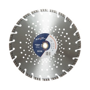 Disc diamantat turbo segmentat 350x30mm, segment 10mm pentru beton armat, pavele, boltari, piatra dura Breckner Germany