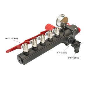 Distribuitor cu 5 cai, manometru glicerina inclus pentru erbicidator - Img 5