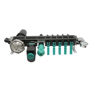 Distribuitor erbicidator cu 5 cai, filtru, supapa electrica si manometru cu glicerina 25 bar - Img 4