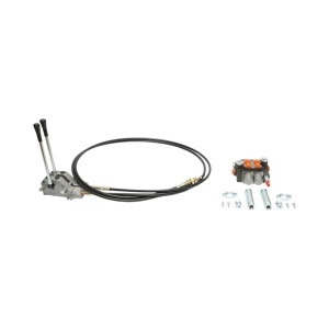 Distribuitor hidraulic cu 2 manete, lungime cablu 2m, presiune 250 bar, debit 40L/min Breckner Germany - Img 2
