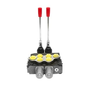 Distribuitor hidraulic cu 2 manete supapa de siguranta SD11 debit 80L/min levier si reductie -15 /+80 Breckner Germany - Img 3