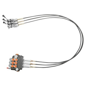 Distribuitor hidraulic cu 3 manete, lungime cablu 2m presiune 250 bar debit 80L/min Breckner Germany - Img 2
