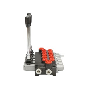 Distribuitor hidraulic cu 5 manete debit 40L/min cu levier si reductie incluse -15 /+80 Breckner Germany - Img 4