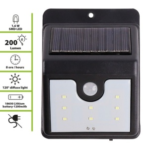 DORY: Lampa solara de perete, 200 lumeni, cu senzor de miscare - Img 2