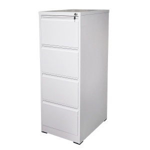 Dulap metalic fiset 1340x460x620mm cu 4 sertare securizate, gri Breckner Germany