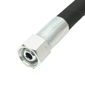 Furtun presiune 2SN DN10 sertizat cu capete fixate hidraulic L = 600 mm (Reductie M20X20) - Img 4