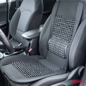 Husa scaun auto cu bile de masaj si suport lombar 110x46cm Negru - Img 2