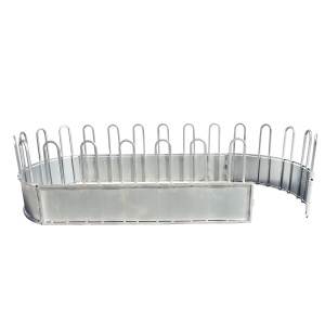 Iesle hranire animale ovala pentru baloti fan cu 22 locuri 3.4x1.7x1m - Img 5