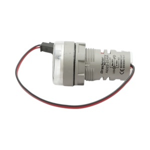 Indicator digital ampermetru LED alb 0-100A, 220V/380V Ø 22mm Breckner Germany - Img 4
