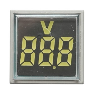 Indicator digital voltmetru LED alb 50-500V AC Ø 22mm Breckner Germany - Img 2