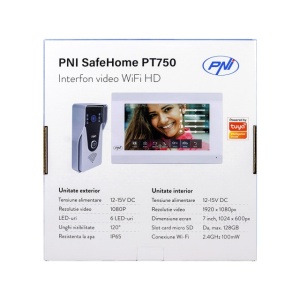 Interfon video inteligent PNI SafeHome PT750 WiFi HD, P2P, monitor interior, aplicatie dedicata Tuya Smart, integrare in scenarii si automatizari smart cu alte produse compatibile Tuya - Img 8