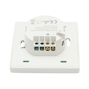 Intrerupator inteligent smart Wi-Fi simplu alb incastrat 100-240V, 10A, 2200W, aplicatie Tuya Smart Life, compatibil Alexa si Google Home 86x86x33mm - Img 4