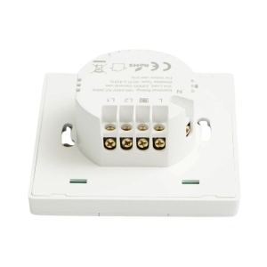 Intrerupator inteligent smart Wi-Fi triplu alb incastrat 100-240V, 10A, 2200W, aplicatie Tuya Smart Life, compatibil Alexa si Google Home 86x86x33mm - Img 4