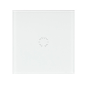Intrerupator simplu cu touch PNI SH101 din sticla, alb cu LED indicator - Img 2