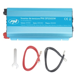 Invertor de tensiune PNI SP2000W cu sinusoida pura, intrare 12V DC, iesire 230V AC, putere 2000W - Img 7
