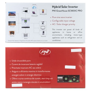 Invertor solar PNI GreenHouse SC1800C PRO 3KW 13A 3000VA, 24V, MPPT 60A, Off Grid Hibrid Sinus pur - Img 10