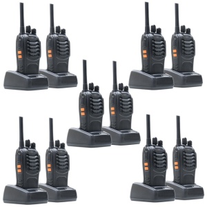 Kit 10 statii radio portabile PNI PMR R40 PRO acumulatori, incarcatoare si casti incluse