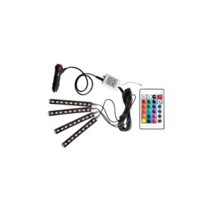 Kit interior LED 12 SMD RGB cu telecomanda17cm