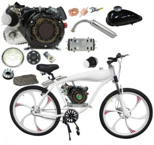 Kit motor (4 TIMPI) bicicleta 80cc - 3.5CP (reductor- lant) - Img 2