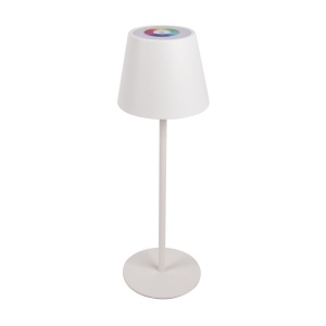 Lampa de Masa LED Reincarcabila JOSEPHINE 2, Touch, RGB + Lumina Alba, Interior/Exterior, 35 cm, Alba