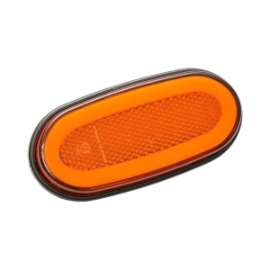 Lampa gabarit laterala ovala LED NEON 12V-24V galbena 21 LED-uri 110x50x13mm Breckner Germany - Img 2