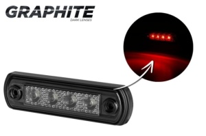Lampa pozitie ovala rosie Graphite