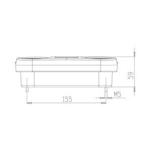 Lampa stop led camion 12v 22x9 cm - Img 3
