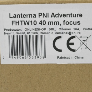 Lanterna PNI Adventure FHTW10, 40m, focus, Li-Ion 3000mAh, 620 lm, pana la 540 m, negru - Img 2