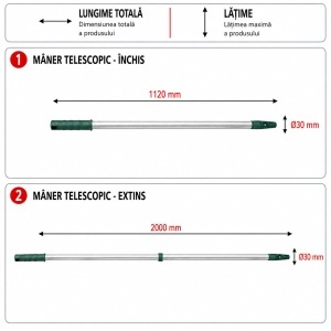 Maner telescopic trafalet 112-200cm din aluminiu Breckner Germany - Img 4