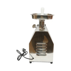 Masina de tocat carne electrica inox 850W, 220V, capacitate 150 kg/h, adaptor carnati, 2 site si 2 cutite incluse 380x210x415mm - Img 4