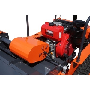 Masina de tuns iarba cu telecomanda pe senile, motor diesel 12.5CP, 499cc, latime de taiere 1200mm THOR - Img 14