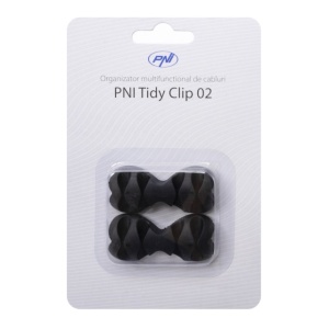 Organizator multifunctional cabluri PNI Tidy Clip 02, silicon flexibil, autoadeziv, pentru 8 cabluri 4x2 cu diametru de 6 mm, negru, set 2 bucati - Img 4
