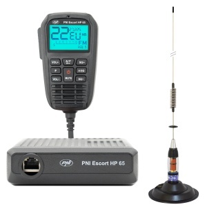 Pachet statie radio CB PNI Escort HP 65 ASQ si Antena CB PNI ML70 cu magnet