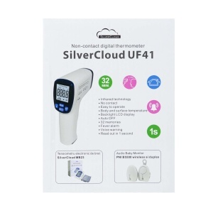 Pachet Termometru digital SilverCloud UF41 pentru corp si suprafete cu sticky Pad Drapel inclus - Img 7