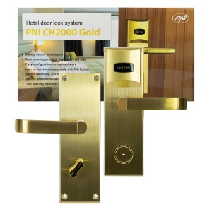 Pachet Yala control acces hotelier PNI CH2000R Gold si Intrerupator cu card PNI ES100