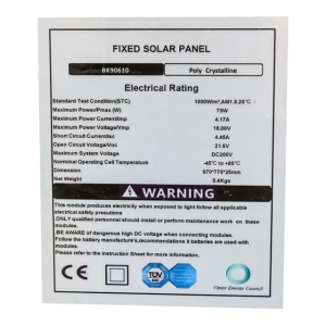 Panou solar 75W policristalin 670x770x25mm - Img 5
