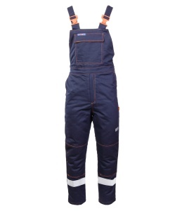 Pantaloni/protecție cu pieptar, talie reglabilă, mărime universală