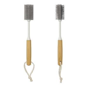 Perie curatare sticle 31.5 cm Ø5 cm x 7.5 cm bambus - Img 2