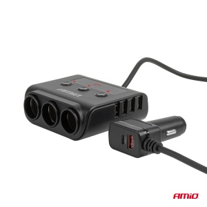 Priza bricheta 4xUSB-A QC3.0 PD 3.0 180 W Amio - Img 5