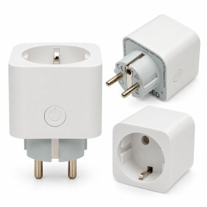 Priza inteligenta smart Wi-Fi alba 220V, 50/60Hz, 16A, 3680W, monitorizare consum, Bluetooth, aplicatie Tuya Smart Life