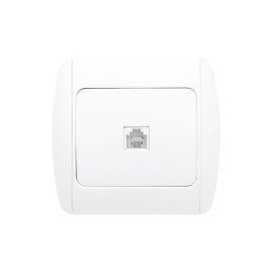 Priza telefon alba RJ11 ST MAKEL incastrata